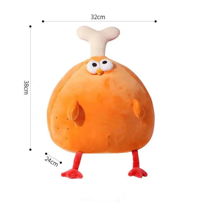 Giocattolo di peluche pollo cotto, 16" | 40 centimetri