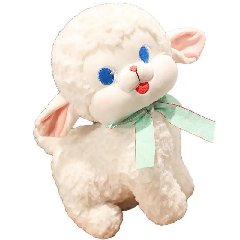 Peluche Agneau Blanc avec Nœud, 20-40 cm |20-40 cm