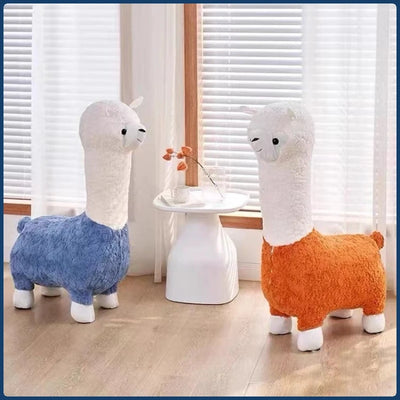 Pouf en peluche d'alpaga confortable, huit couleurs