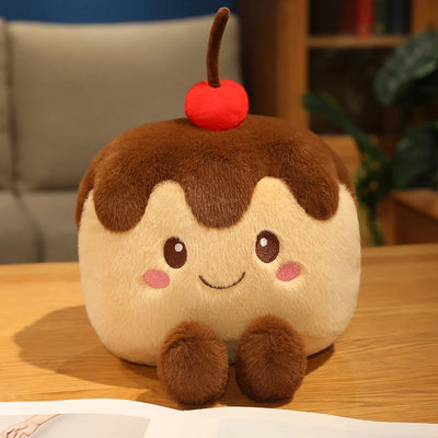 Kawaii Fruit Cake Plush Doll – Strawberry, Blueberry & Mango, 12" | 30 cm