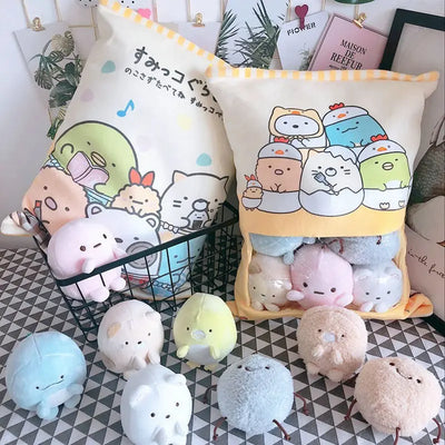 Juguete de peluche en forma de almohada de bolsa de aperitivos, ocho estilos, 16" | 40 centímetros