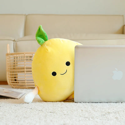 Squishy Citrus Plush Pillows – Lemon, Orange & Grapefruit, 16-20" | 40-50 cm