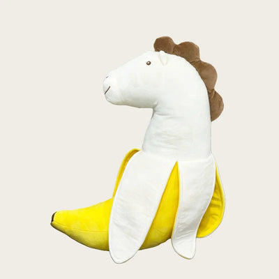Banana Horse Plush Toy – Funny Stuffed Animal, 19" | 48 cm