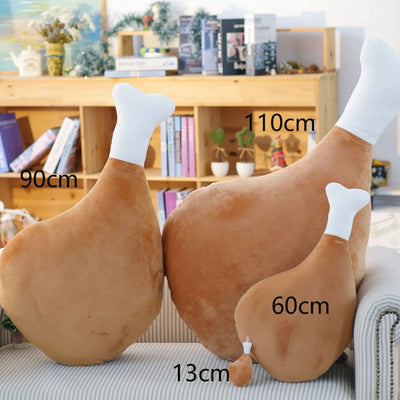 Cooked Chicken Leg Plushie, 5-33" | 12-85 cm