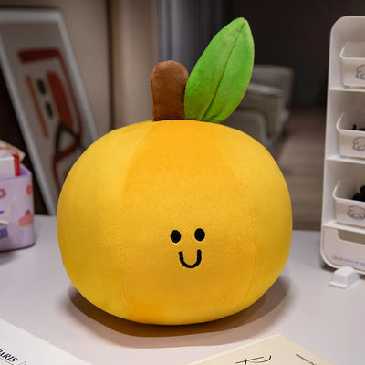 Kawaii Smiling Fruit Plushies – Tomato, Lemon, Pear, Banana & More, 4-20" | 11-50 cm