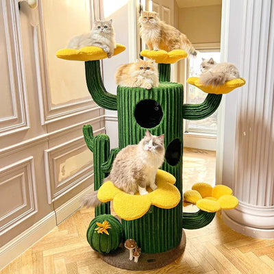 Luxury Cactus Cat Tree - Suitable for Multiple Cats - Four Designs