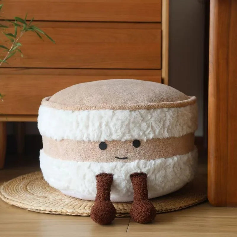 Bread-Shaped Footstool – Cute Plush Seat Pier for Living Room
