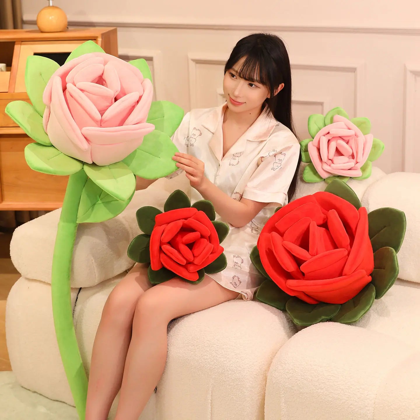 Giant Plush Rose Flower, 16-43" | 40-110 cm