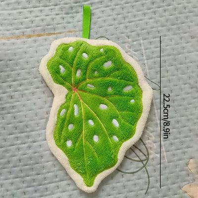 Leaf-Shaped Hand Towel – Hanging Kitchen Handkerchief
