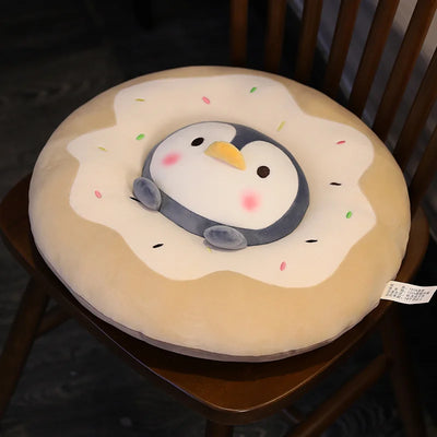 Animal Donut Plushie Seat Cushions, 16" | 40 cm plush toy – – Penguin – Image 11 | Plushie Produce