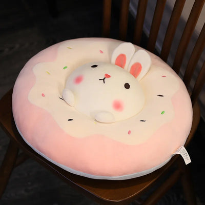 Animal Donut Plushie Seat Cushions, 16" | 40 cm plush toy – – White Rabbit – Image 9 | Plushie Produce