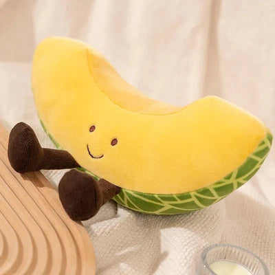 Cantaloupe Slice Plushie, 10" | 25 cm plush toy – – – Image 1 | Plushie Produce