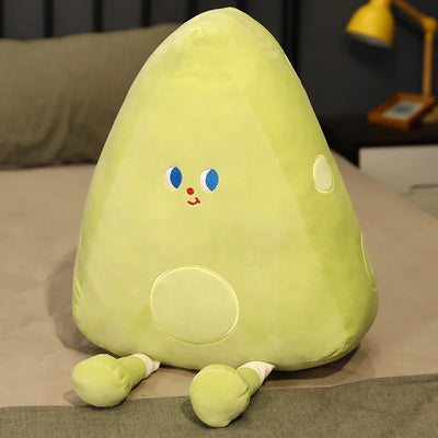 Cartoon Wedge of Cheese Plushie, 4 Colors, 12-20" | 30-50 cm plush toy – – Green – Image 8 | Plushie Produce