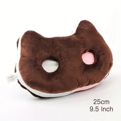 Cat Ice Cream Sandwich Plushie Seat Cushion, 9" | 25 cm plush toy – – – Image 5 | Plushie Produce