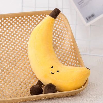 Cheerful Cartoon Fruit Plushies, 4 Varieties, 6-10" | 16-25 cm plush toy – – – Image 8 | Plushie Produce