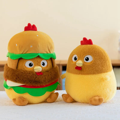 Chicken in a Hamburger Plushie, 12-20" | 30-50 cm plush toy – – – Image 2 | Plushie Produce
