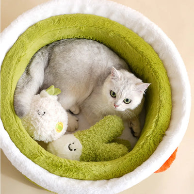 Cooking Pot Pet Bed 🍲 | Cozy Plush Bed for Cats and Small Dogs plush toy – – – Image 2 | Plushie Produce