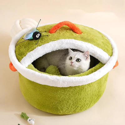 Cooking Pot Pet Bed 🍲 | Cozy Plush Bed for Cats and Small Dogs plush toy – – Large – Image 1 | Plushie Produce