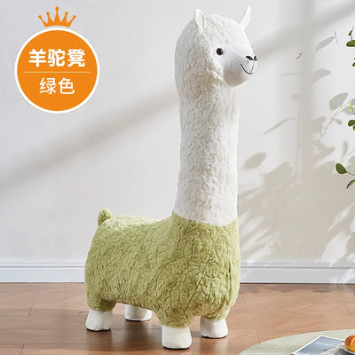 Cozy Alpaca Plushie Ottoman, Eight Colors plush toy – – green – Image 5 | Plushie Produce