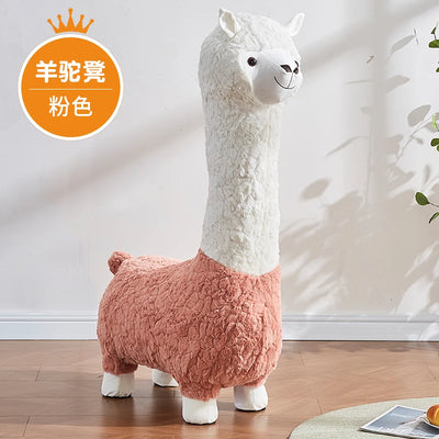 Cozy Alpaca Plushie Ottoman, Eight Colors plush toy – – pink – Image 8 | Plushie Produce