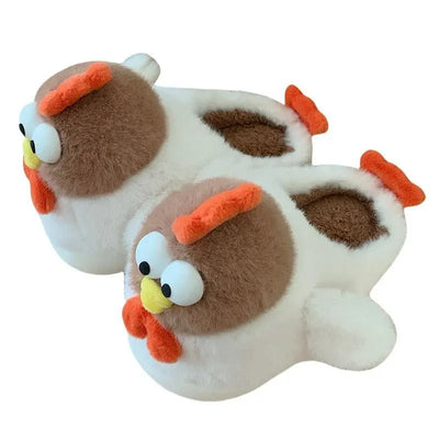 Cozy Hen Plush Slippers, US Men 4-6/ Women 5.5-7.5 plush toy – – – Image 6 | Plushie Produce