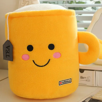 Cup of Tea Plushie, Three Colors, 13" | 34 cm plush toy – – yellow – Image 8 | Plushie Produce