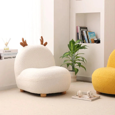 Deer-Inspired Children's Reading Chair – Five Colors plush toy – – white – Image 1 | Plushie Produce