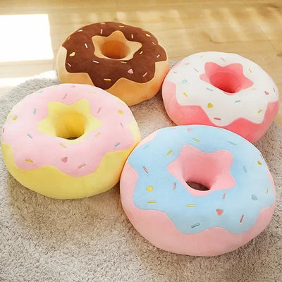 Donut Seat Cushion Plushie, Four Colors, 15" | 38 cm plush toy – – – Image 1 | Plushie Produce