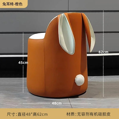 Faux Leather Rabbit Chair, Eight Colors plush toy – – Orange – Image 9 | Plushie Produce