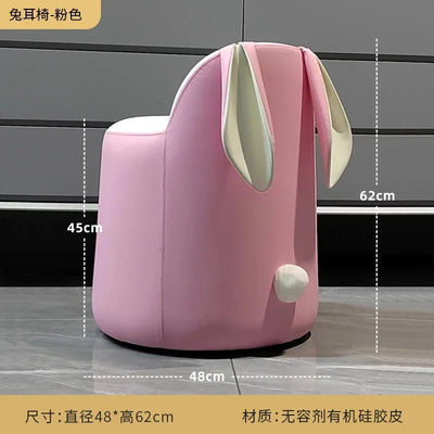 Faux Leather Rabbit Chair, Eight Colors plush toy – – Pink – Image 13 | Plushie Produce