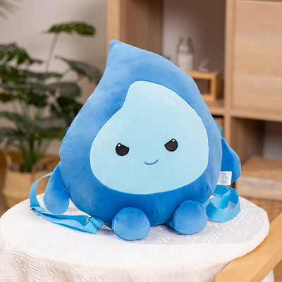 Flame Plushie Backpack, 12.5" | 32 cm plush toy – – Blue – Image 8 | Plushie Produce