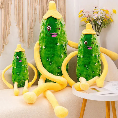 Funny Long-Armed Cucumber Plushie, 28-55" |70-140 cm plush toy – – – Image 1 | Plushie Produce