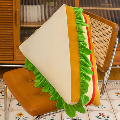 Giant Plushie Cheese Sandwich Cushion – Playful & Cozy Seating plush toy – – – Image 1 | Plushie Produce