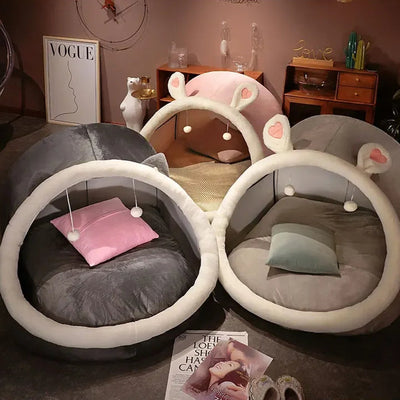 Giant Rabbit/Cat Plushie Tent Bed for Two People plush toy – – – Image 5 | Plushie Produce
