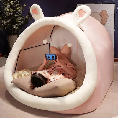 Giant Rabbit/Cat Plushie Tent Bed for Two People plush toy – – – Image 8 | Plushie Produce