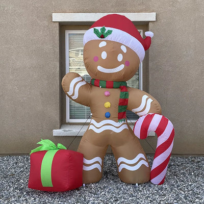 Gingerbread Man Inflatable Lawn Decoration (2.4m/7.9ft) plush toy – – – Image 3 | Plushie Produce
