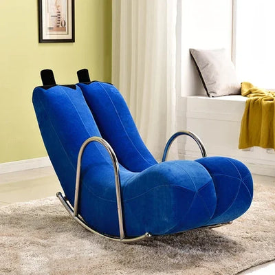 Go Bananas Rocking Chair - Five Colors, Faux Leather or Plush Design plush toy – – Dark Blue/Short Plush – Image 10 | Plushie Produce