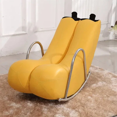 Go Bananas Rocking Chair - Five Colors, Faux Leather or Plush Design plush toy – – Yellow/Faux Leather – Image 12 | Plushie Produce