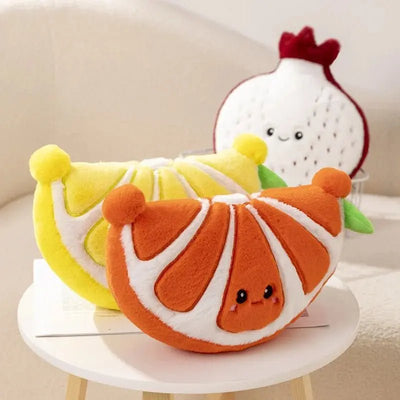 Happy Harvest: Cartoon Fruit Plush Toys Collection, Five Large Fruits plush toy – – – Image 8 | Plushie Produce