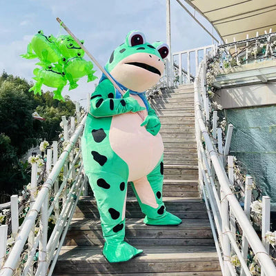High Fidelity Inflatable Frog Costume – Green or Red plush toy – – – Image 2 | Plushie Produce