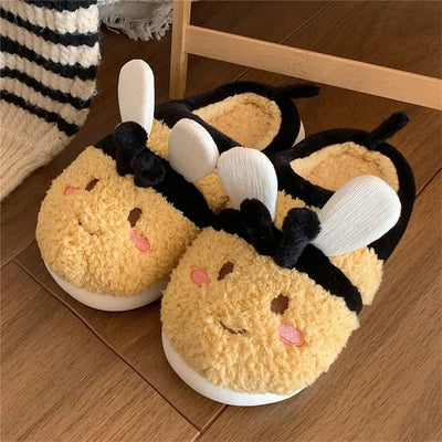Honeybee Plush Slippers, US Men 4-6, Women 5.5-7.5 plush toy – – – Image 2 | Plushie Produce