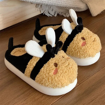 Honeybee Plush Slippers, US Men 4-6, Women 5.5-7.5 plush toy – – – Image 4 | Plushie Produce
