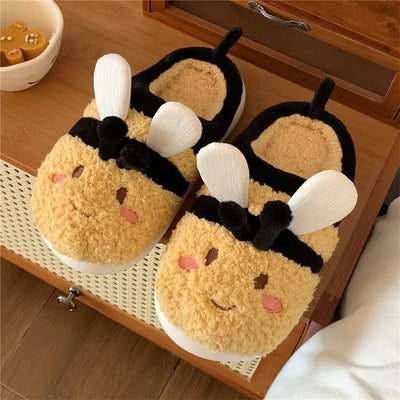 Honeybee Plush Slippers, US Men 4-6, Women 5.5-7.5 plush toy – – US Men's 4 / Women's 5.5/ EU 35.5 – Image 3 | Plushie Produce