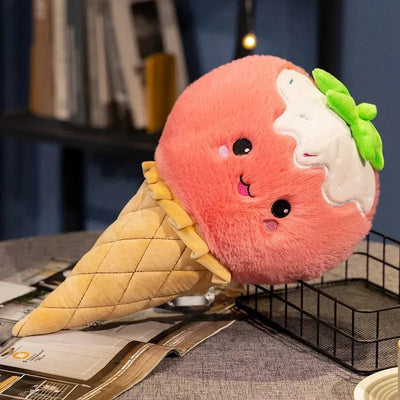 Ice Cream Cone Plushie, 16" | 40 cm plush toy – – Peach – Image 9 | Plushie Produce