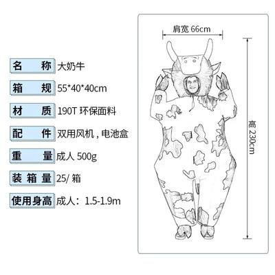 Inflatable Dairy Cow Costume – The Ultimate Party Showstopper plush toy – – – Image 3 | Plushie Produce