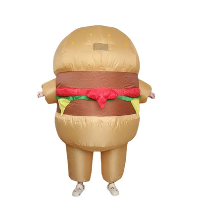 Inflatable Hamburger Costume – The Ultimate Foodie Statement plush toy – – Fit 150-190cm – Image 1 | Plushie Produce