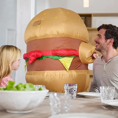 Inflatable Hamburger Costume – The Ultimate Foodie Statement plush toy – – – Image 5 | Plushie Produce