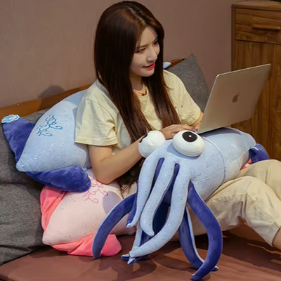 Jumbo Cartoon Squid Plush Toy, 2.3-4.3 ft | 70-130 cm plush toy – – – Image 8 | Plushie Produce