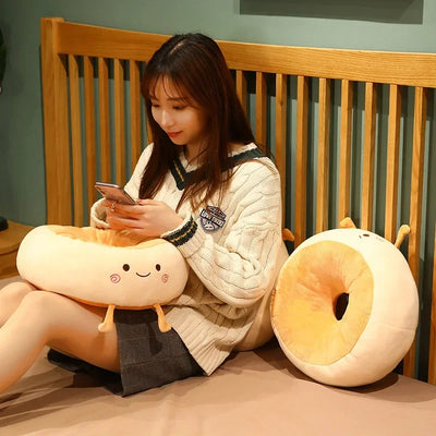 Kawaii Bagel Plush Cushion, 15" | 38 cm plush toy – – – Image 2 | Plushie Produce