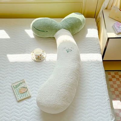 Kawaii Bean Sprout Body Pillow, Two Colors, 28-47" | 70-120 cm plush toy – – green – Image 5 | Plushie Produce